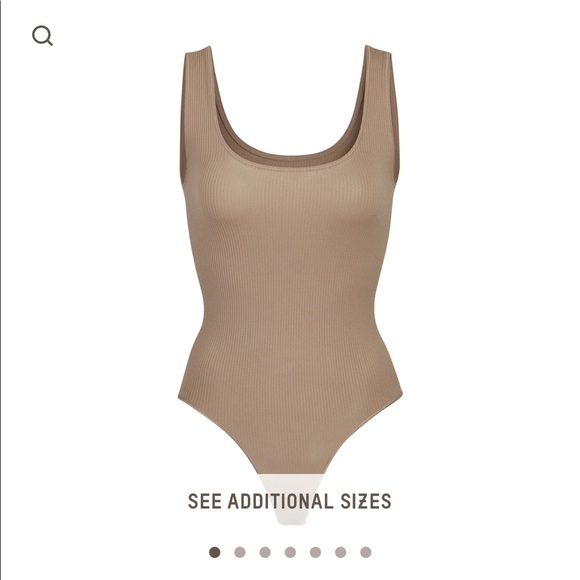 SKIMS Tops - SKIMS Stretch Rib Scoop Tank Bodysuit